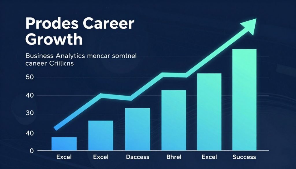 Gráfico mostrando crescimento de carreira com habilidades em Excel