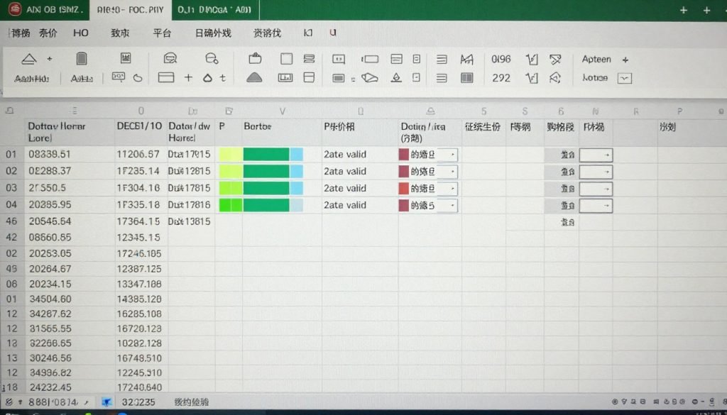 Tela de Excel mostrando formatação condicional e validação de dados em ação